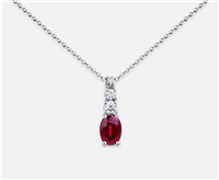 Halskette Mikiko Dame in Weißgold Rubino 0.90 Ct MD5056O4RBC - MD5056O4RBC